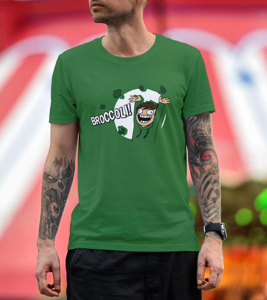 Eddsworld Broccoli Enthusiastic Character T-Shirt