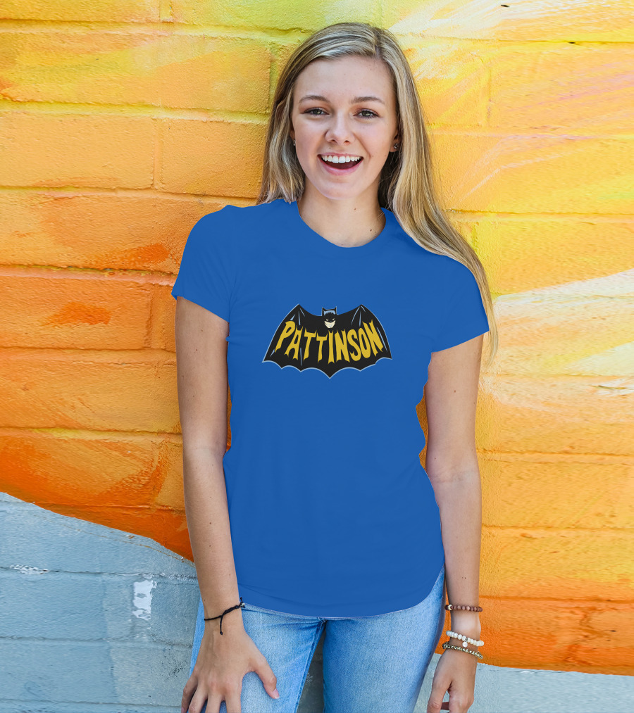 Pattinson Bat Logo Monochrome Comic T-Shirt