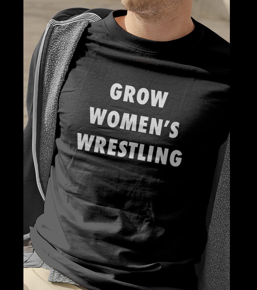 Quincy Monday Grow Women's Wrestling Bridge The D1vide D1 Advocacy T-Shirt