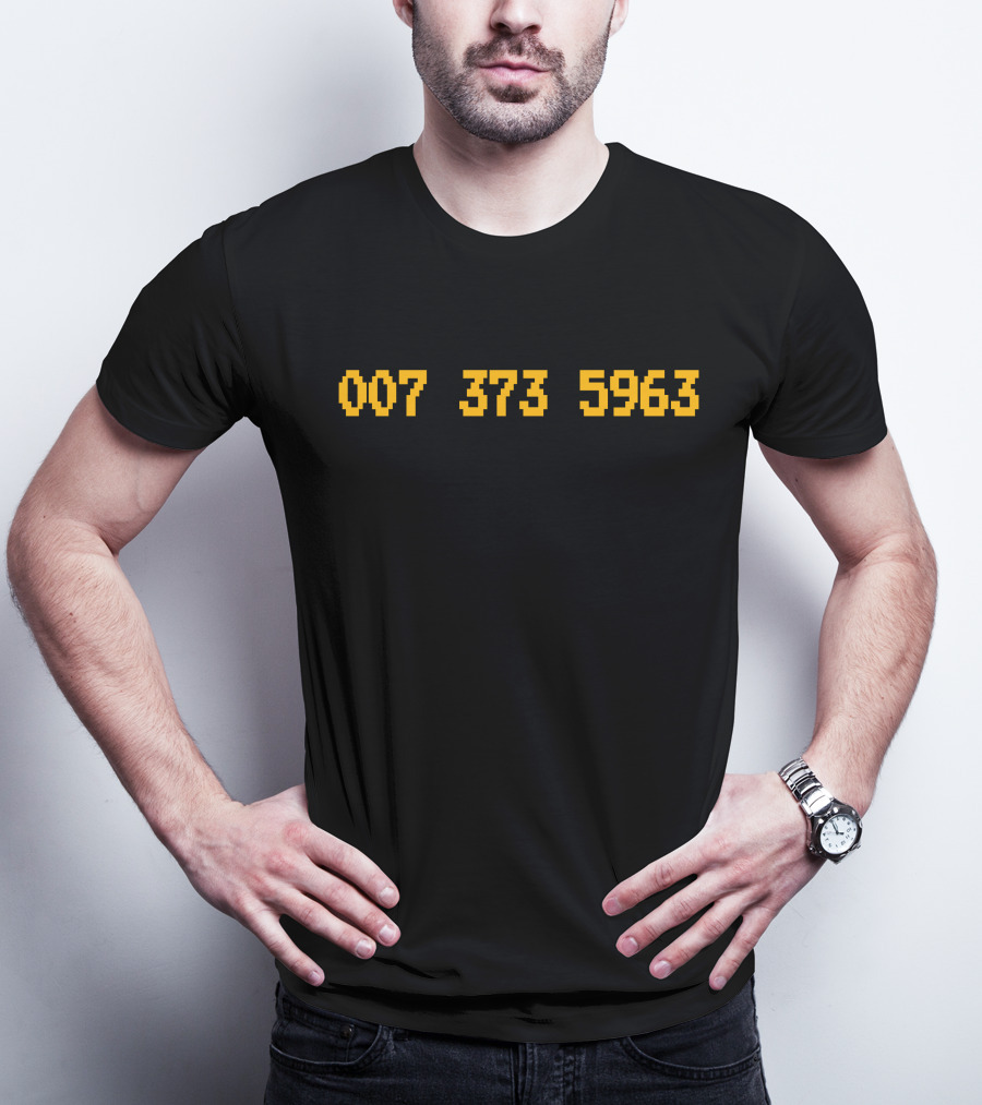 Sal Vulcano 007 373 5963 Code Prince Herb Pixelated Numbers T-Shirt