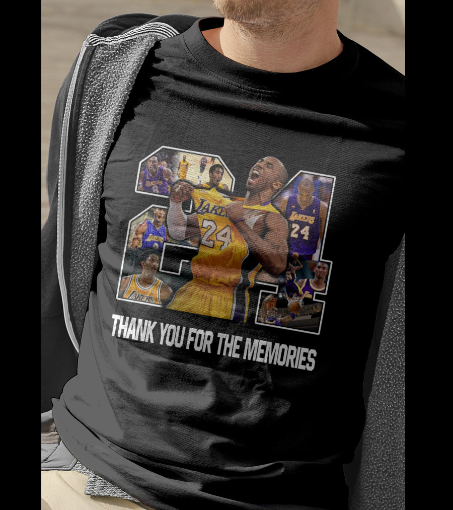 Kobe Bryant 24 Thank You For The Memories Lakers NBAcentral T-Shirt