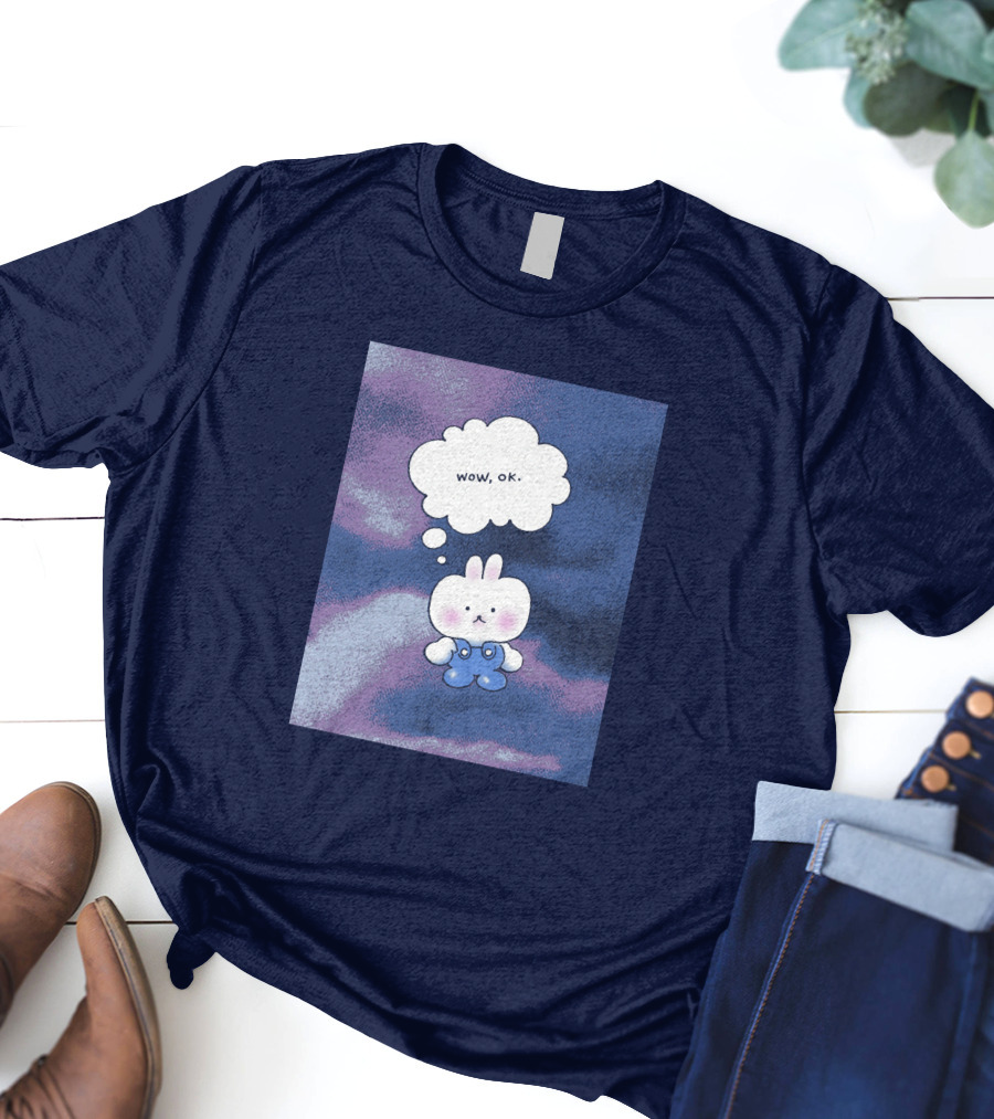 The Yetee Merch Wow Ok Thought Bubble Character T-Shirt