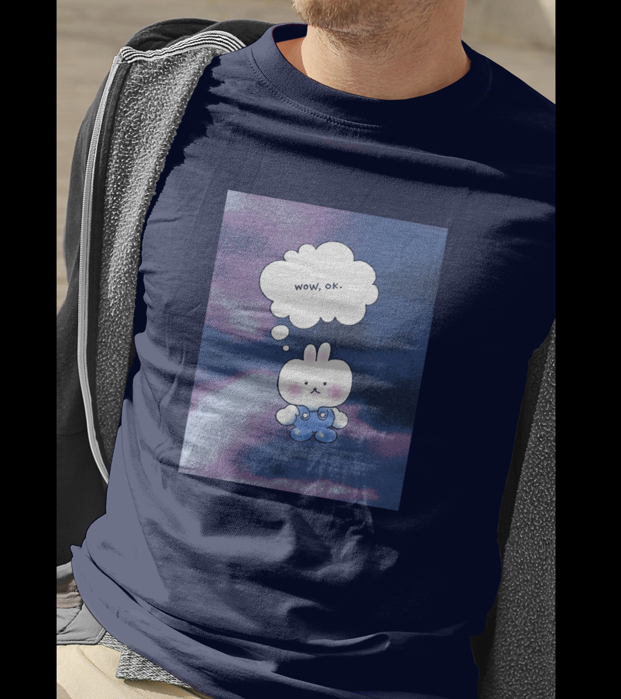 The Yetee Merch Wow Ok Thought Bubble Character T-Shirt