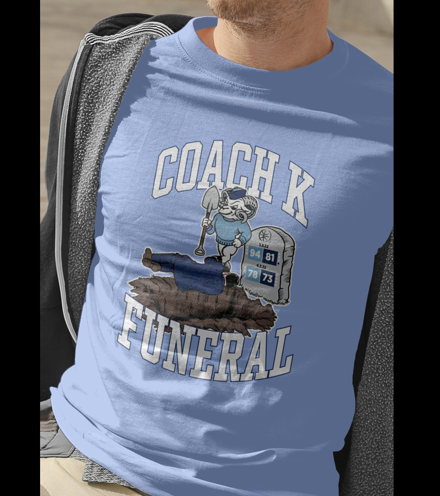 Coach K Funeral 94 81 78 73 Dave Portnoy T-Shirt