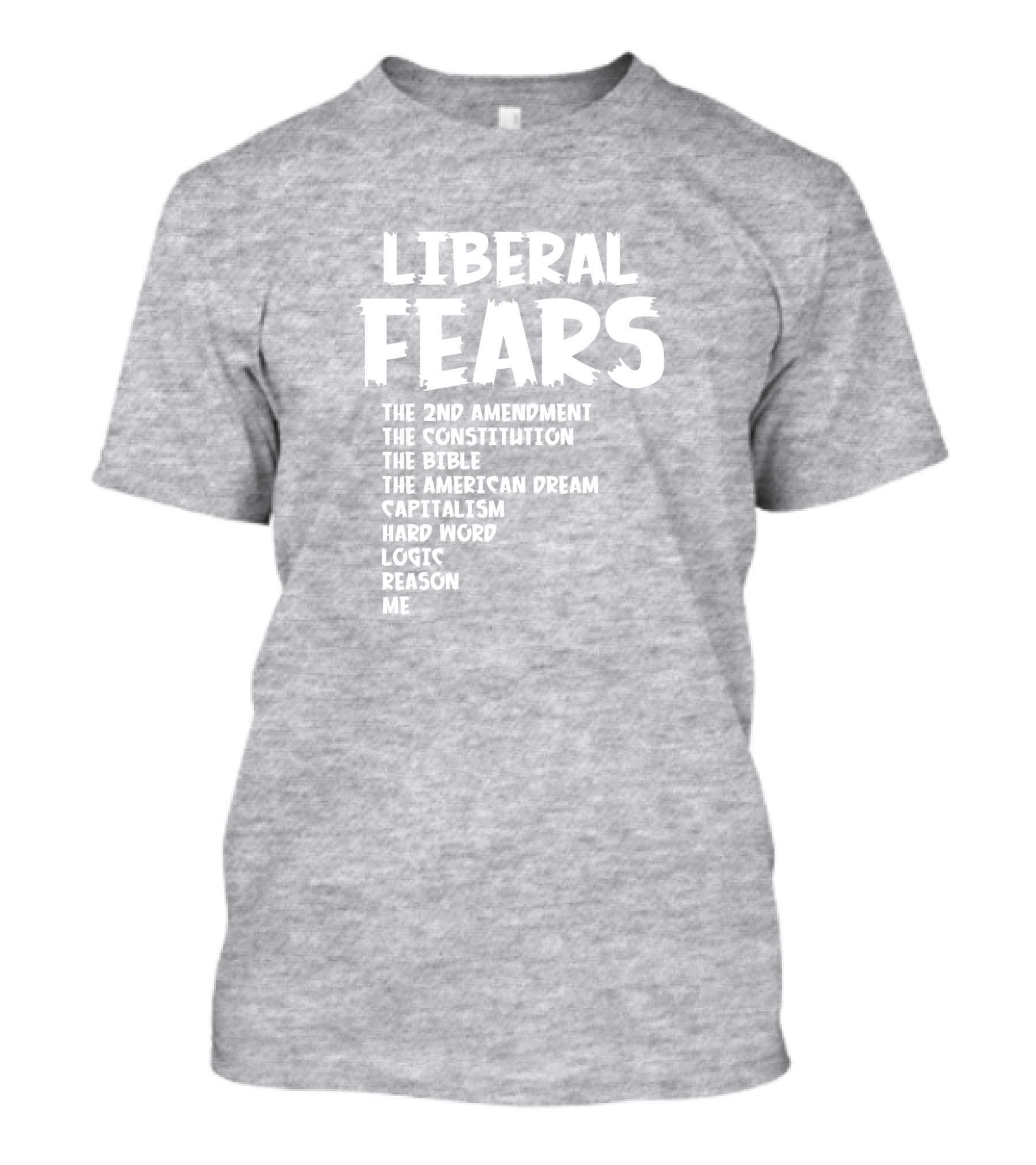 Liberal Fears The 2nd Amendment The Constitution The Bible The American Dream Capitalism Hard Work Logic Reason Me T-Shirt