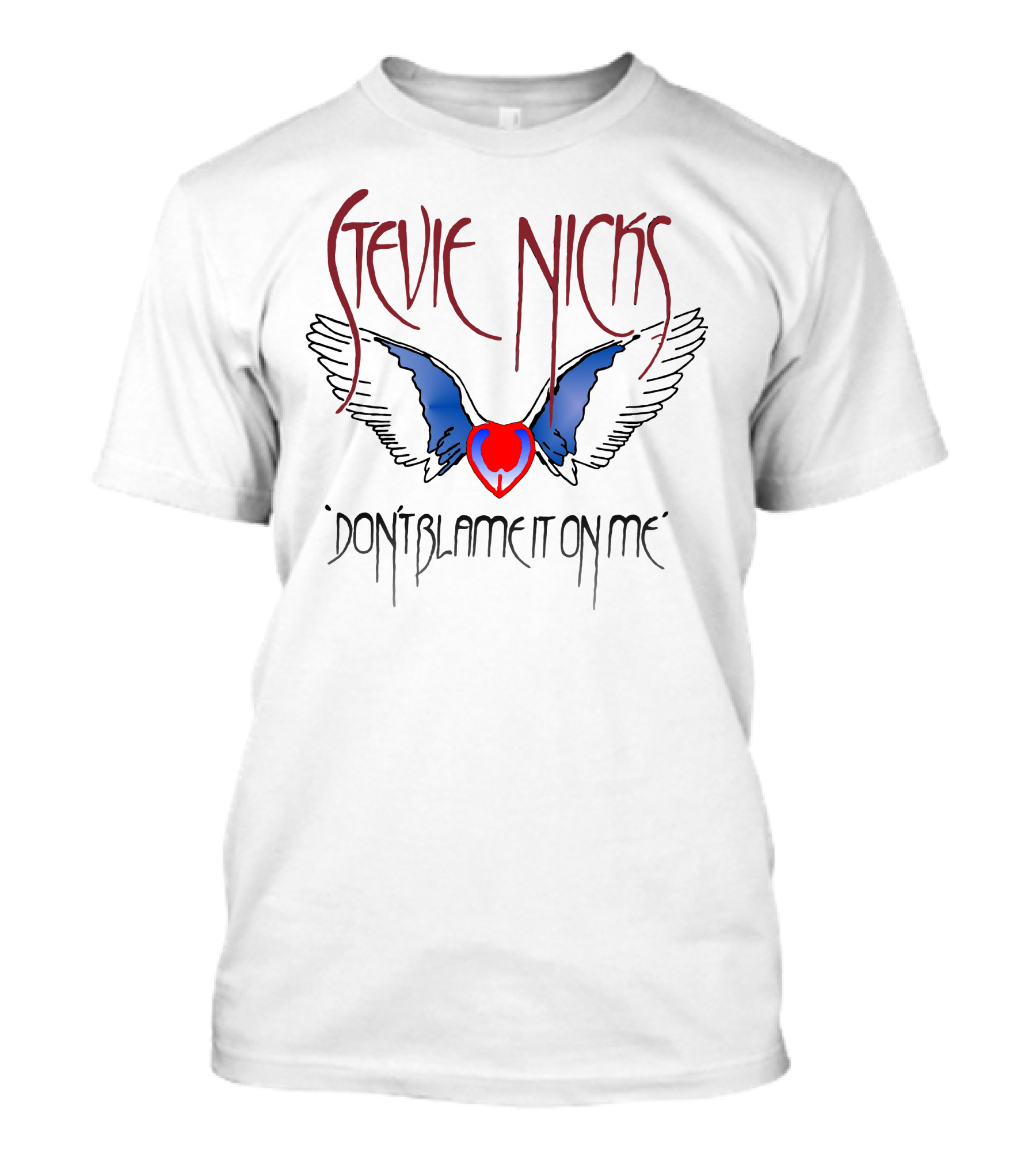 Stevie Nicks Don't Blame It On Me Winged Heart Design Vintage 1983 Wild Heart Tour T-Shirt