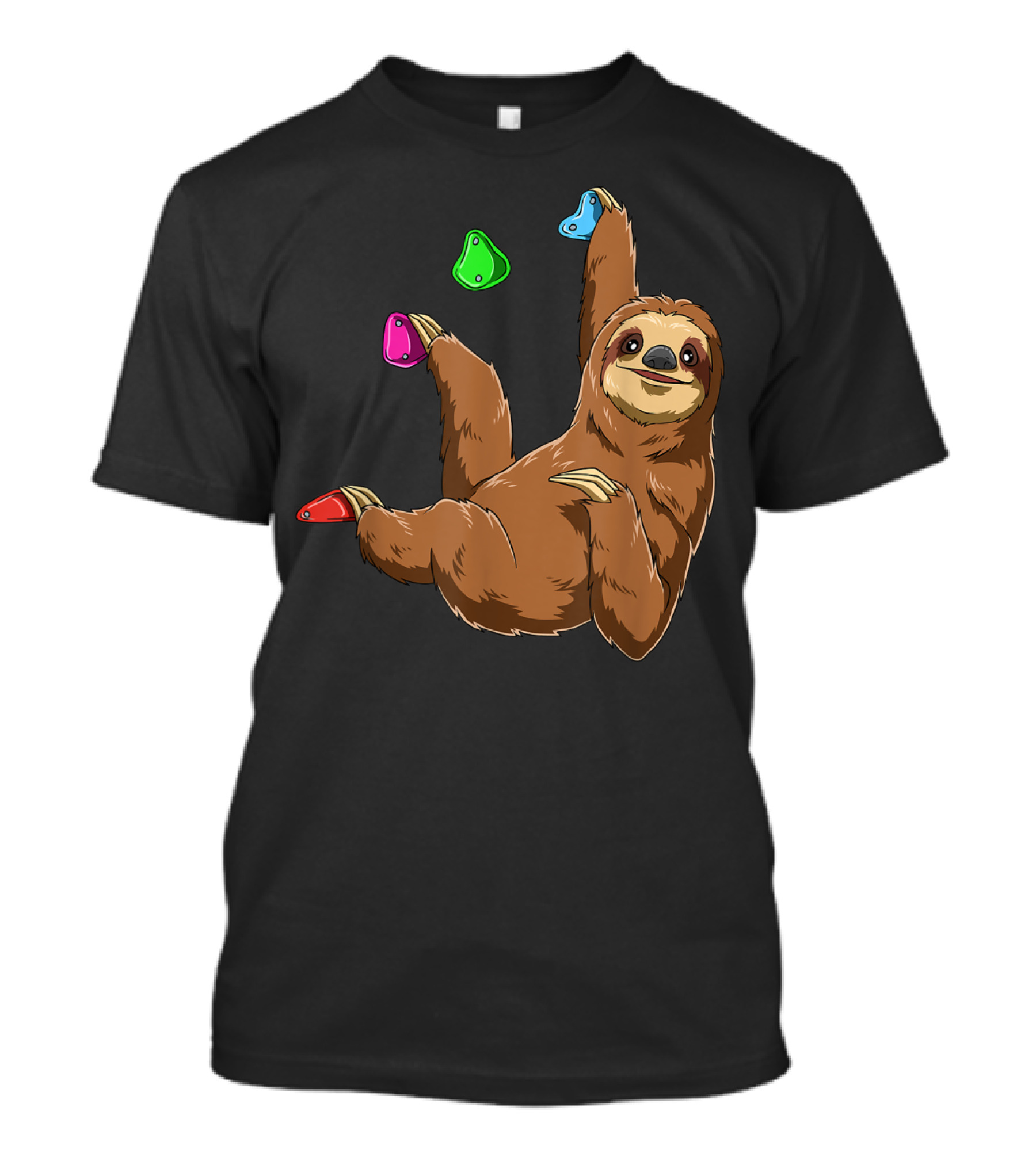 Chilled Sloth Climbing Bouldering Holds T-Shirt