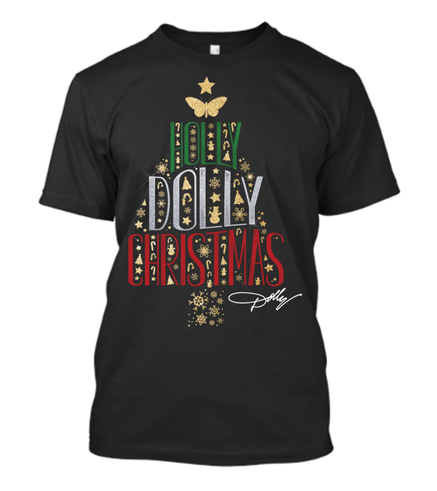 Holly Dolly Christmas Dolly Parton T-Shirt