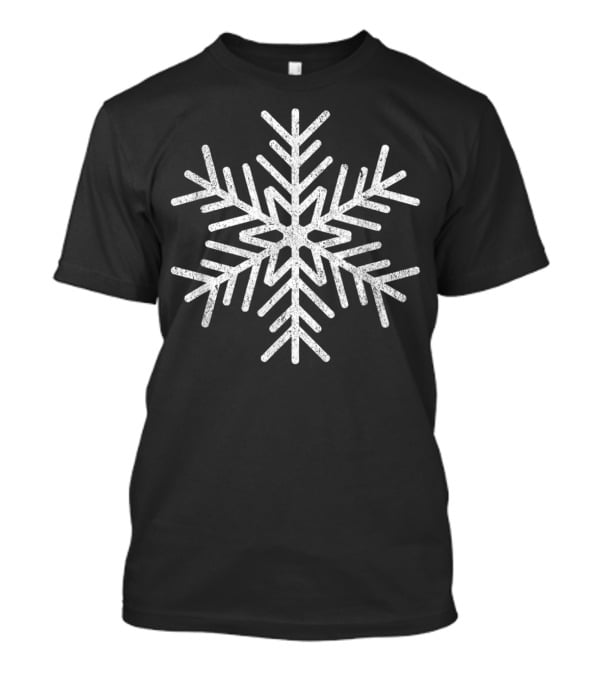 White Snowflake Winter Sports Cool T-Shirt