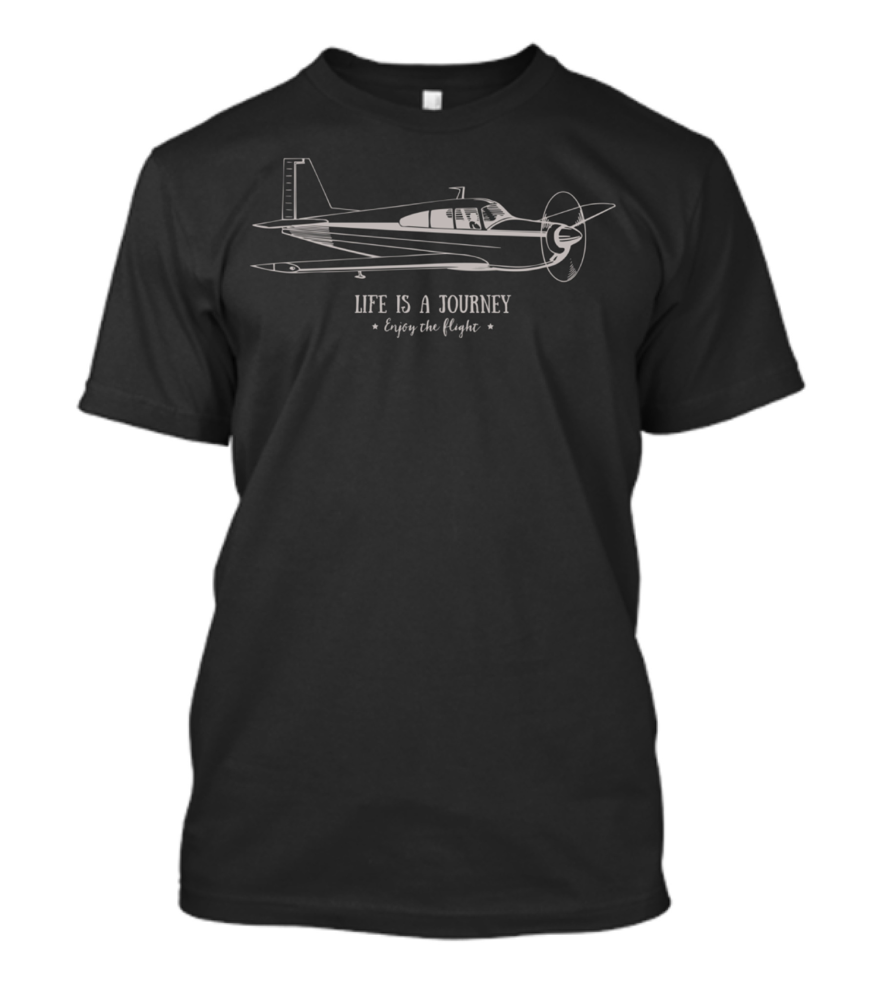 Life Is A Journey Enjoy The Flight Classic Airplane T-Shirt
