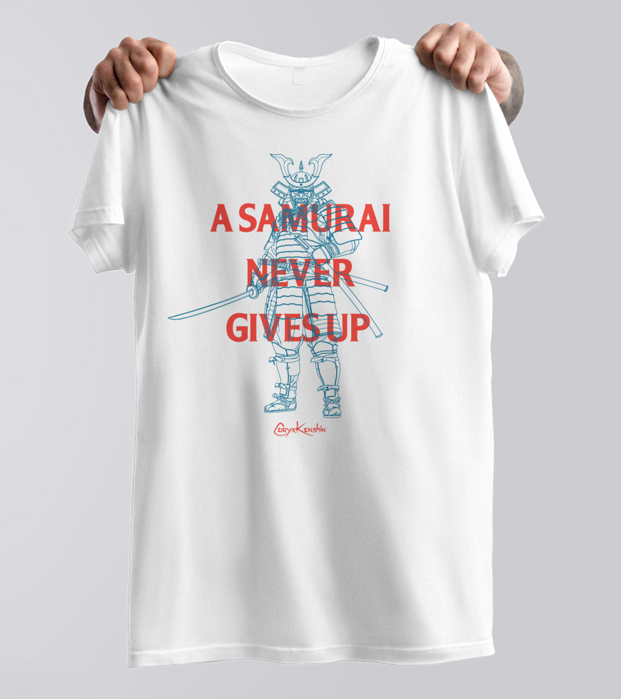 CoryxKenshin A Samurai Never Gives Up Merch T-Shirt