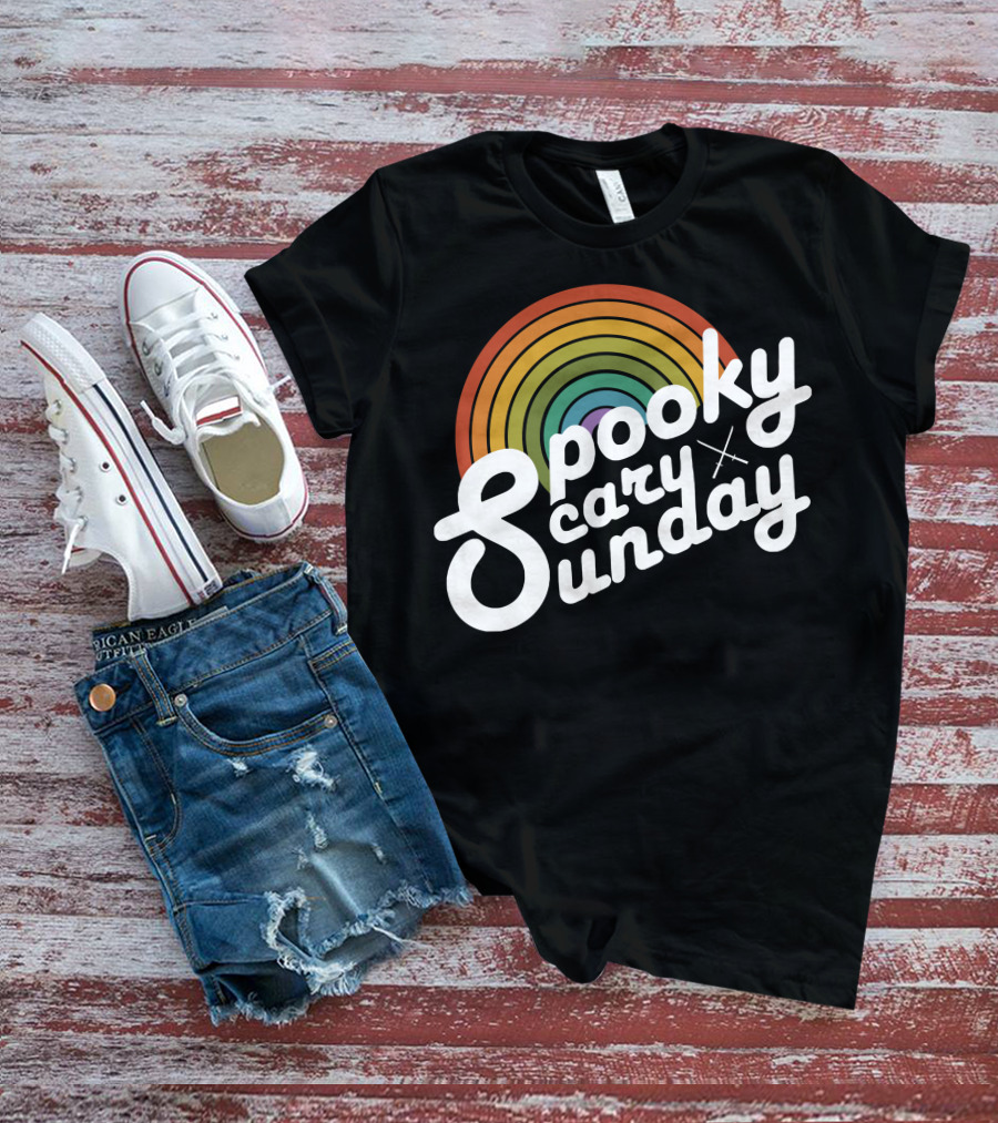 Spooky Scary Sunday Retro T-Shirt
