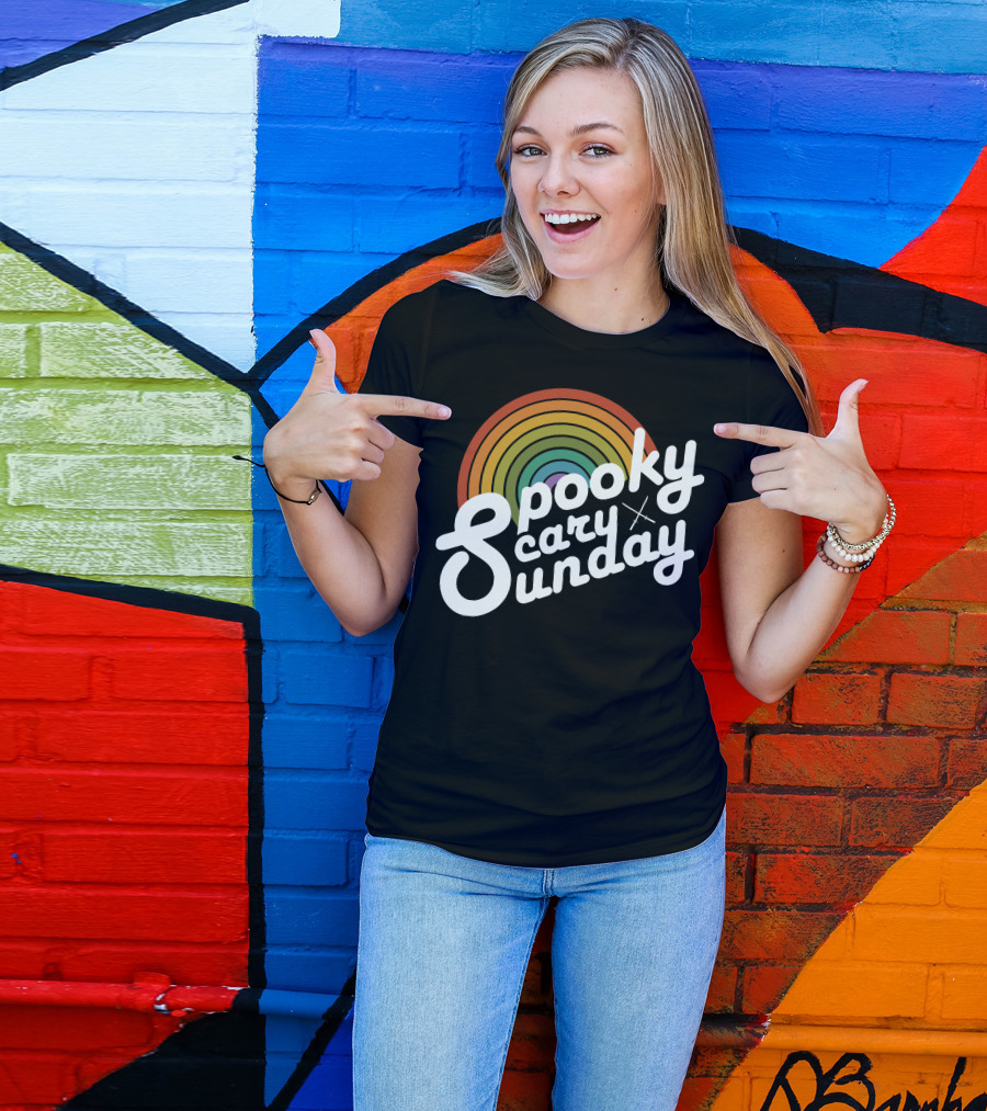 Spooky Scary Sunday Retro T-Shirt