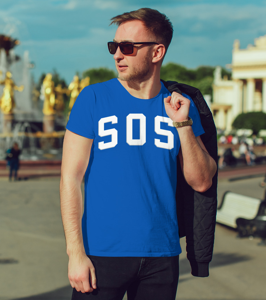 SZA SOS Bold Blue Athletic T-Shirt