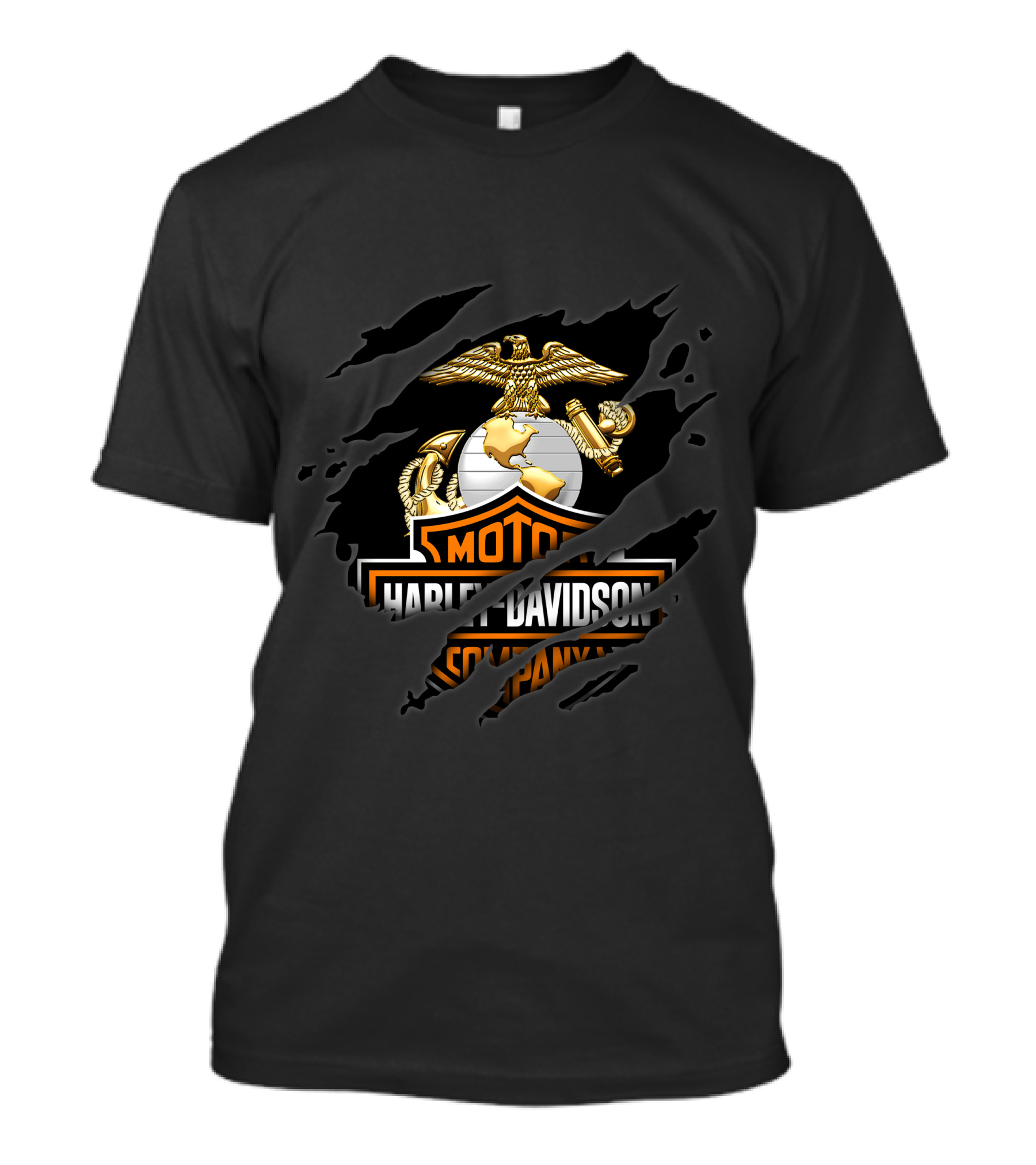 Harley Davidson Marine Corps Emblem Hybrid T-Shirt