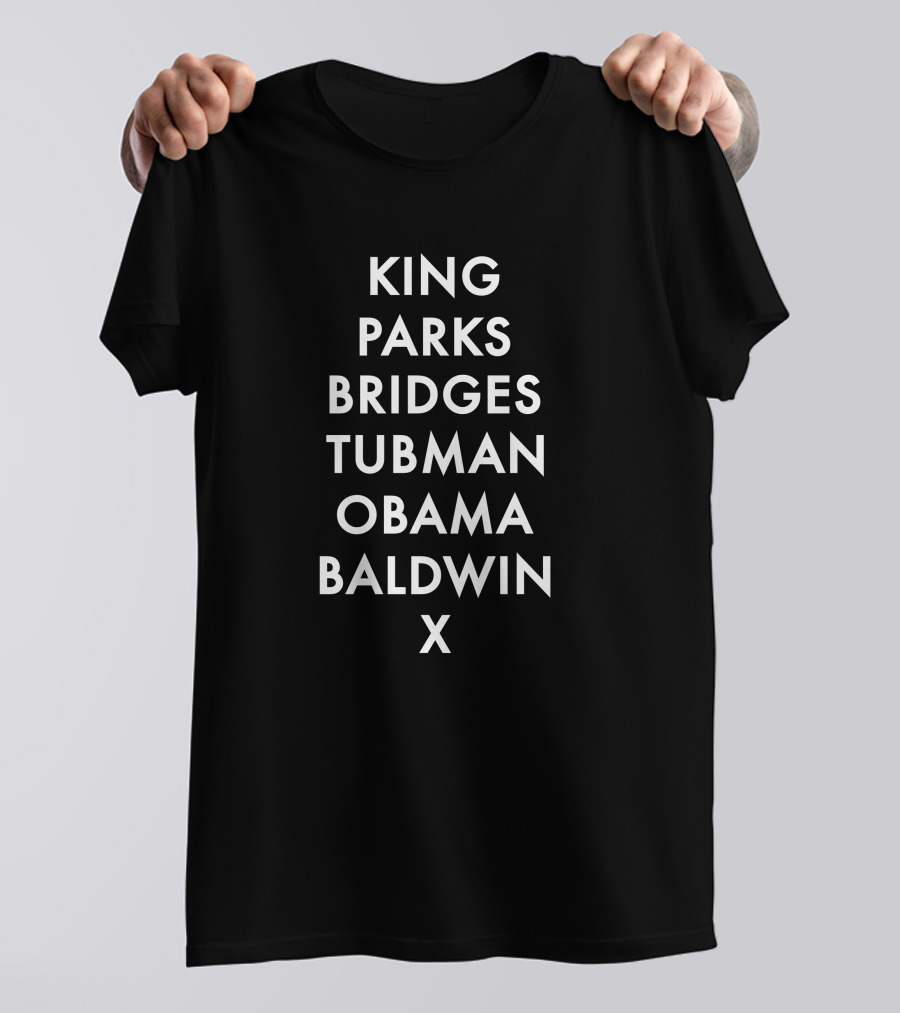 King Parks Bridges Tubman Obama Baldwin X Icons T-Shirt