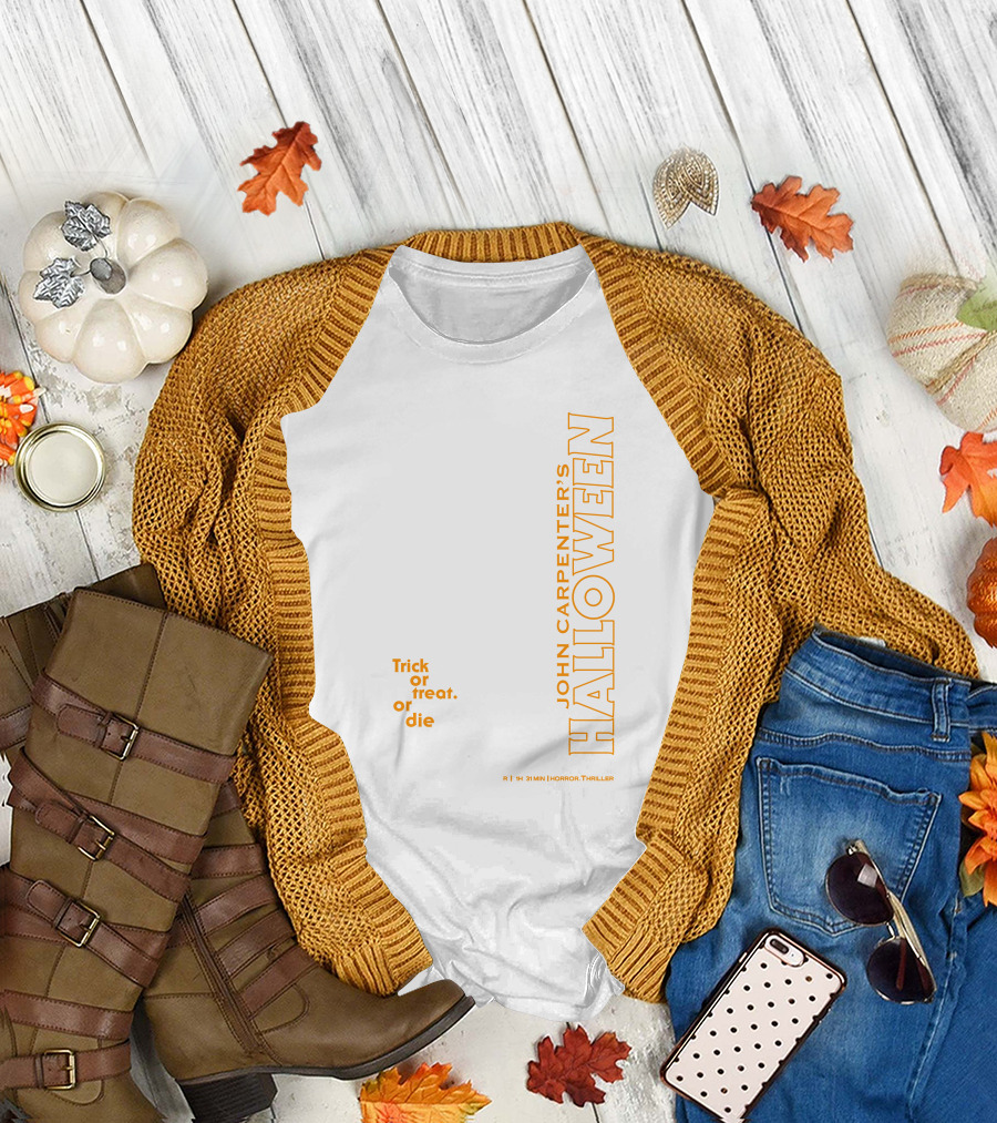 John Carpenter's Halloween Michael Myers Trick Or Treat Or Die Horror Thriller T-Shirt