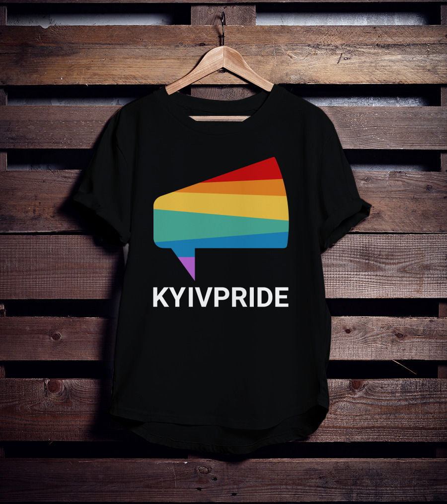 Kyiv Pride Rainbow Megaphone Shirleene Robinson T-Shirt