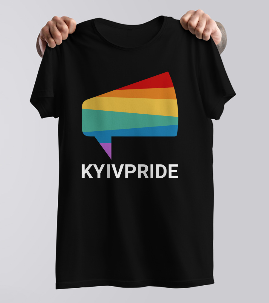 Kyiv Pride Rainbow Megaphone Shirleene Robinson T-Shirt
