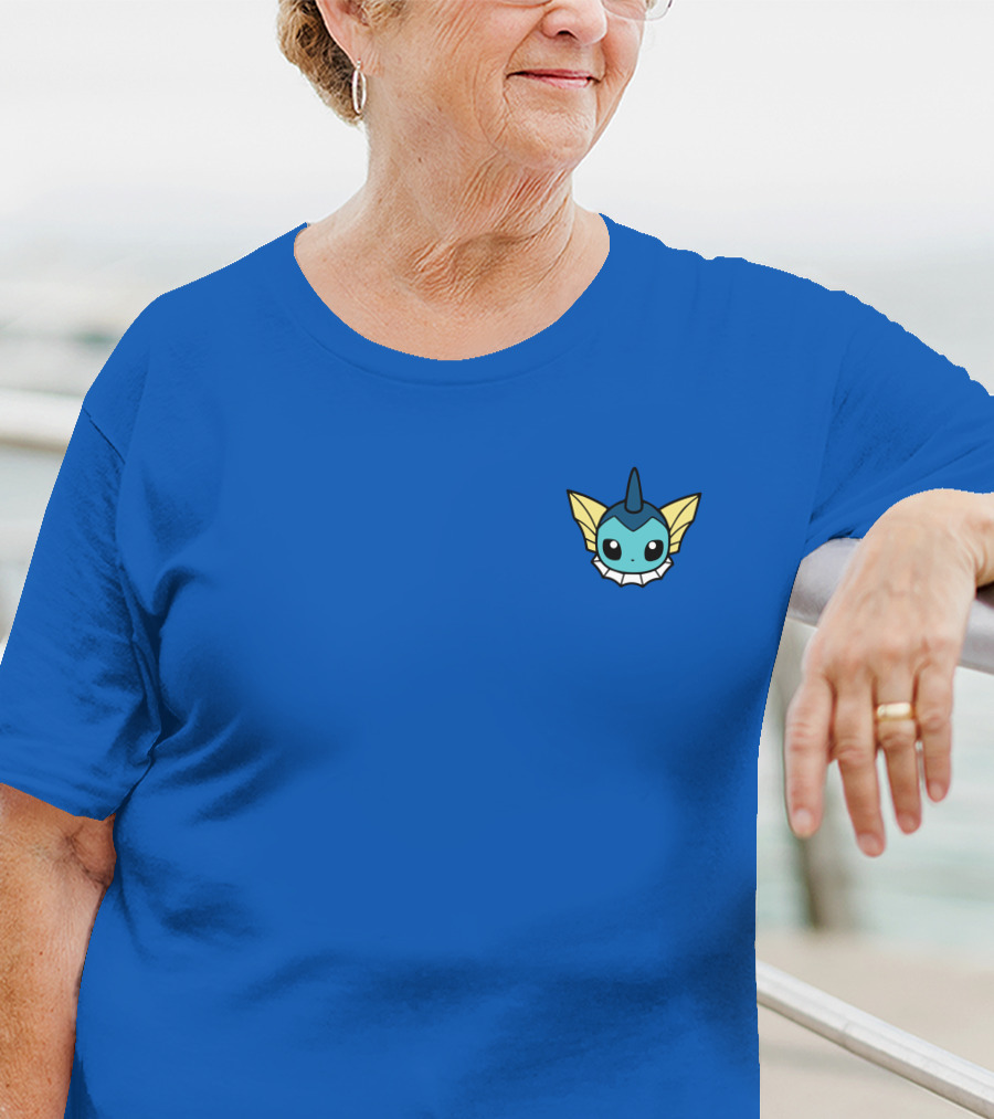 Mark Zimmerman Pokémon Vaporeon Face Blue Minimalist T-Shirt