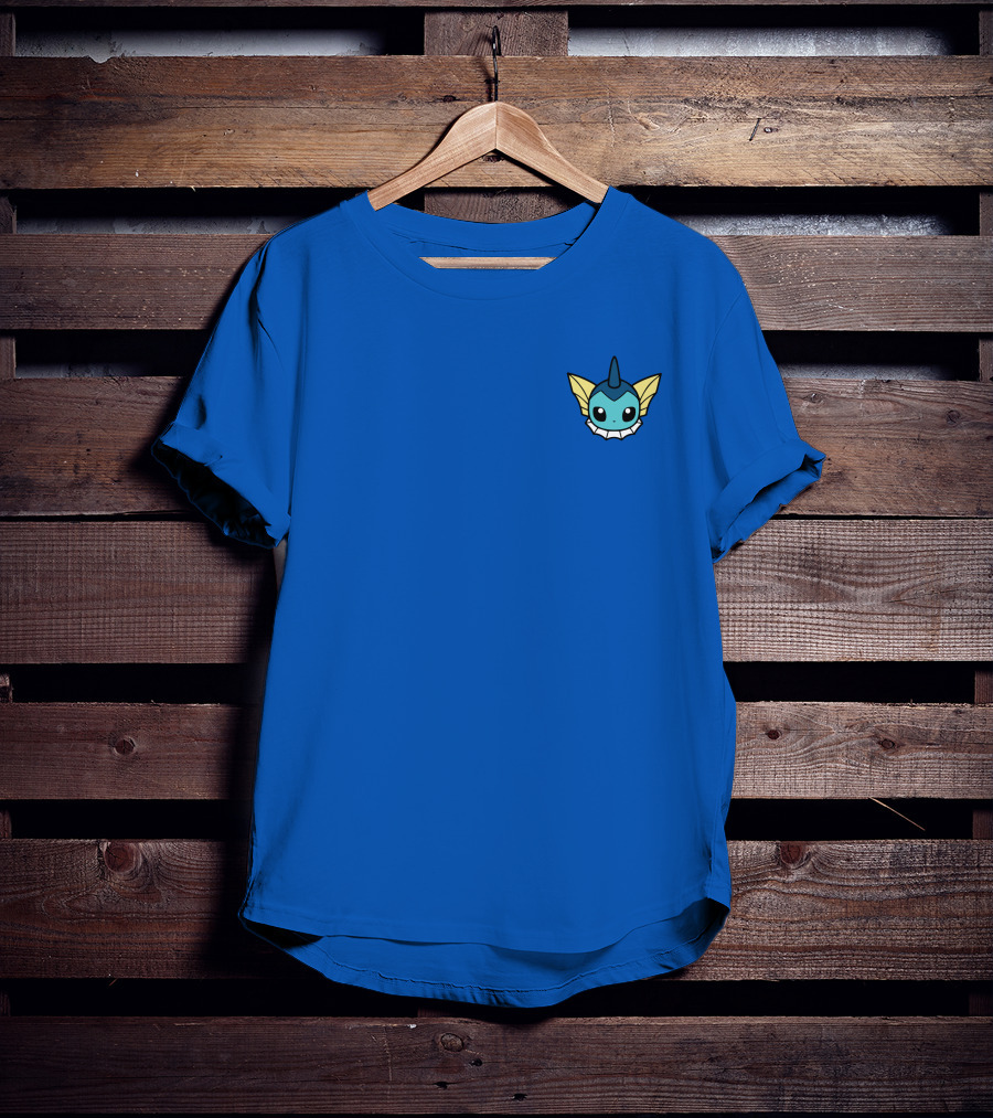 Mark Zimmerman Pokémon Vaporeon Face Blue Minimalist T-Shirt