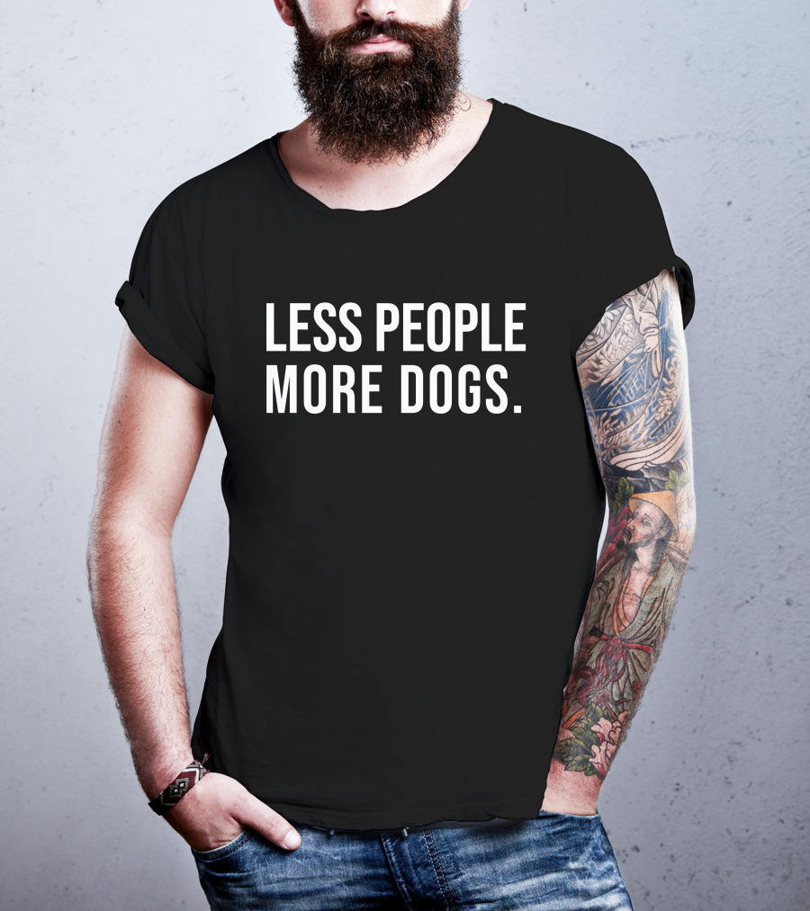 Less People More Dogs Baseball Chickie T-Shirt
