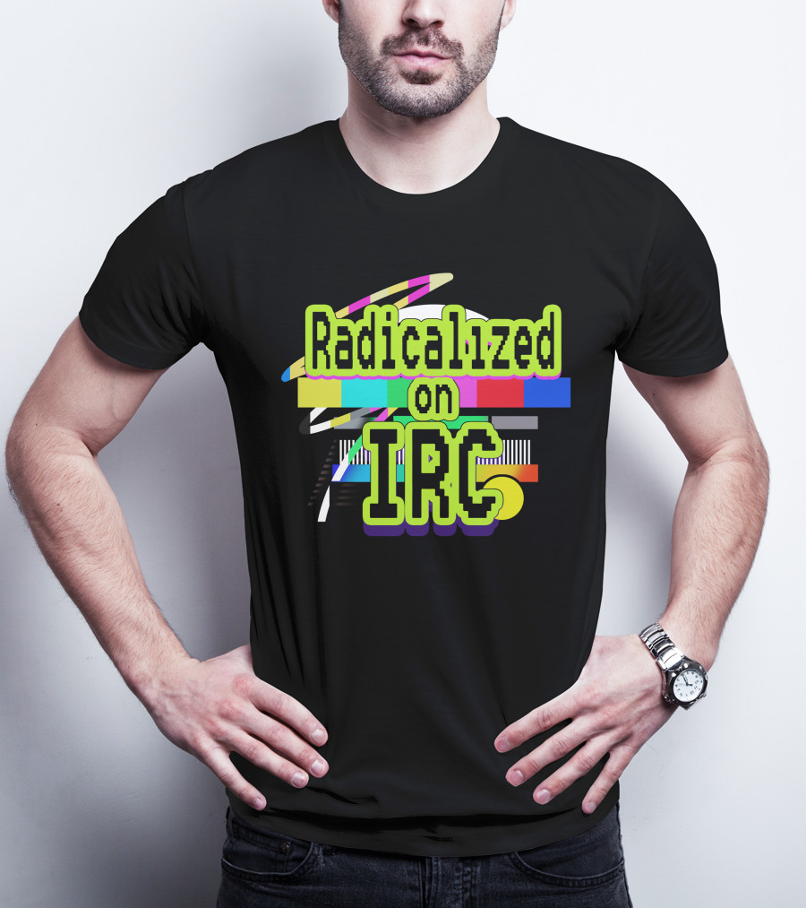 Radicalized On IRC Bright Geometric Abstract T-Shirt