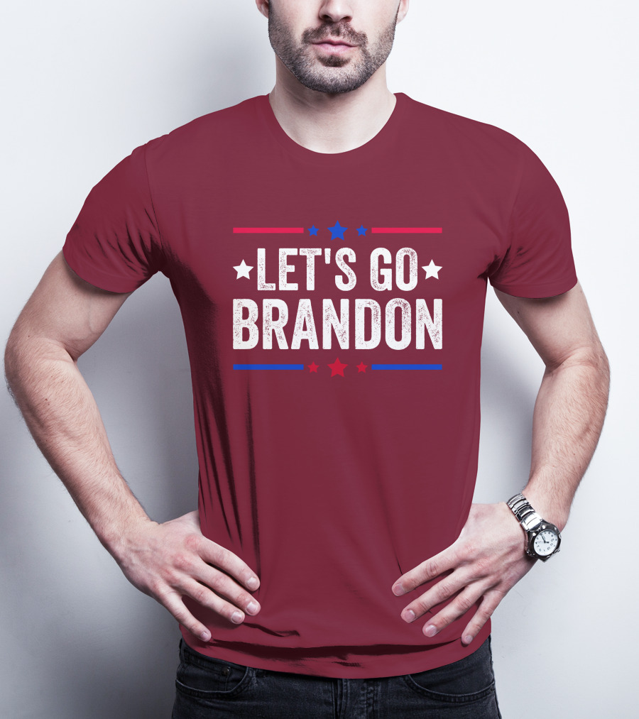 Manny Machado Let's Go Brandon Stars Stripes Red Blue White T-Shirt