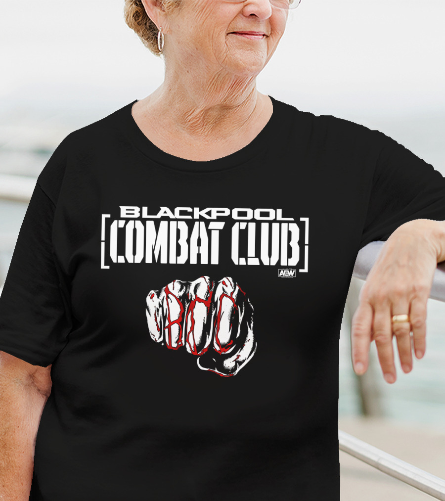 Blackpool Combat Club AEW All Elite Wrestling Logo Fist T-Shirt