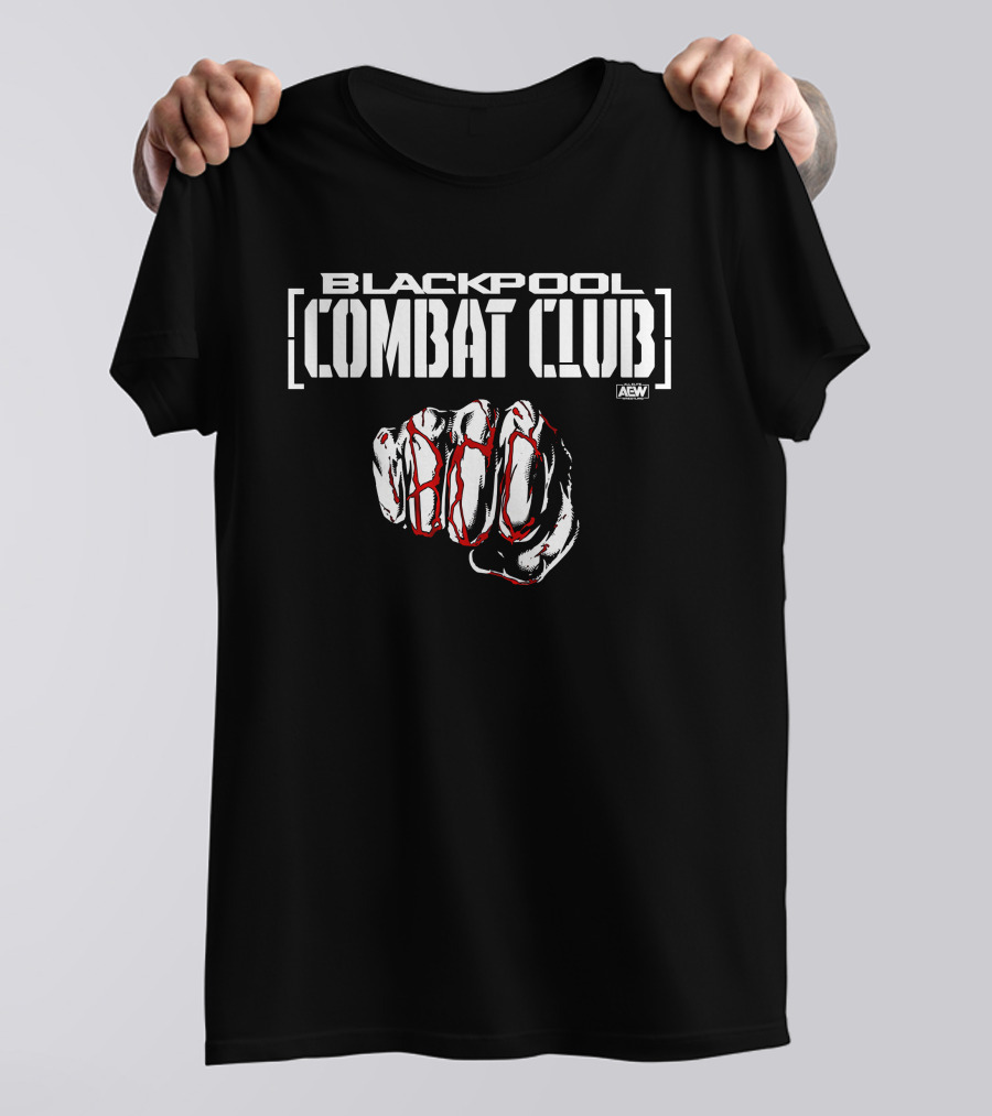Blackpool Combat Club AEW All Elite Wrestling Logo Fist T-Shirt