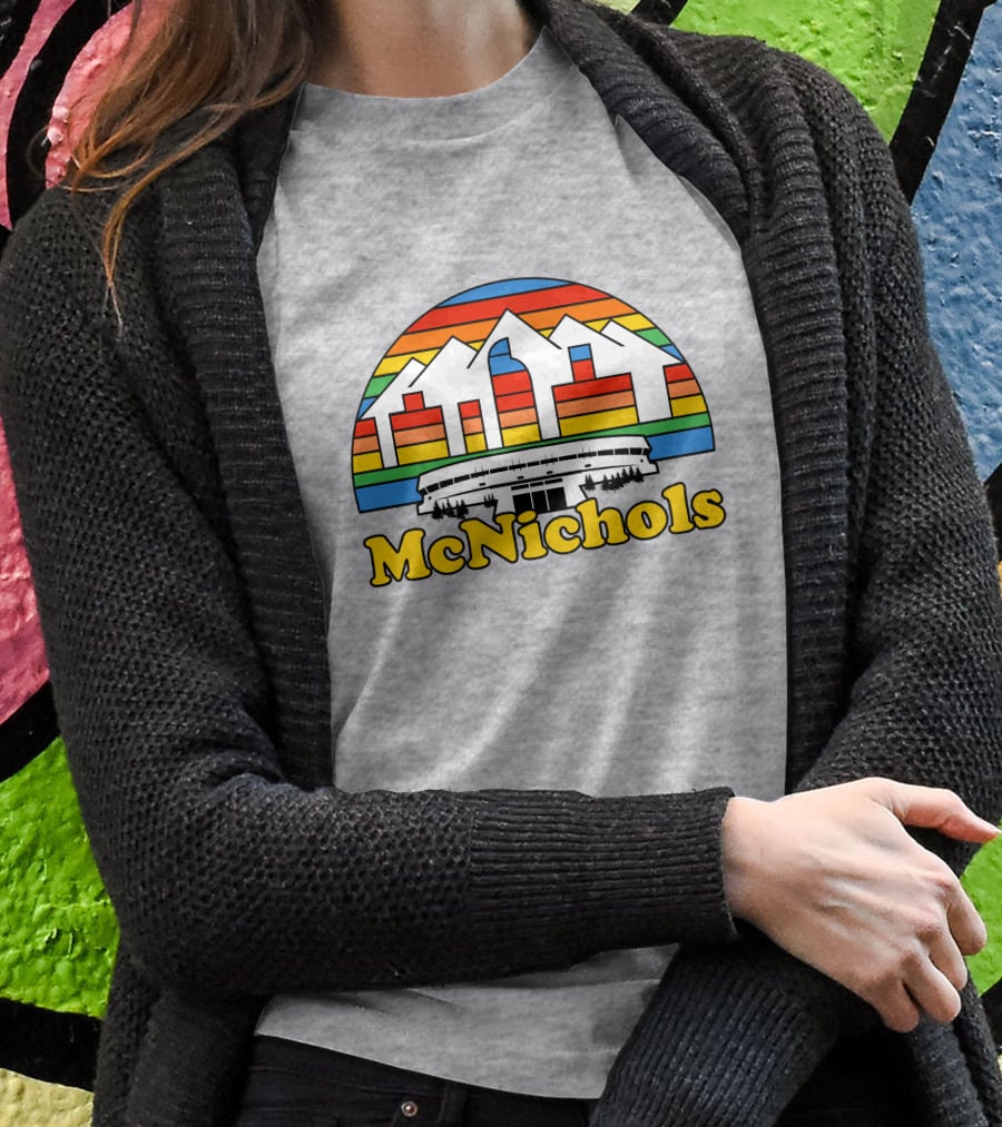 McNichols Sports Arena Retro Mountain Rainbow T-Shirt