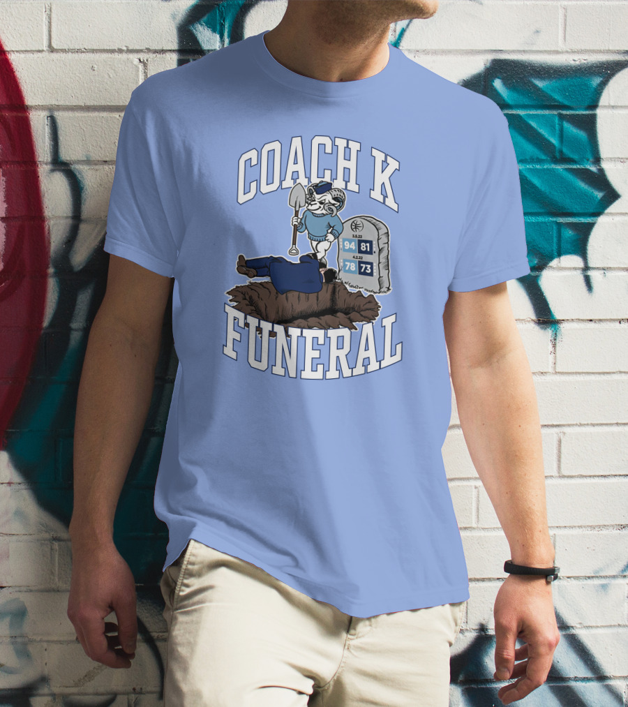 Dave Portnoy Coach K Funeral Duke University Blue Devil Tombstone T-Shirt