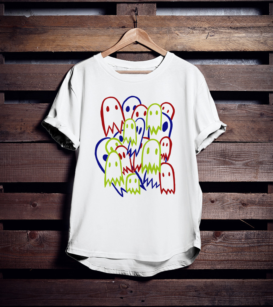 Snckpck Ghosty Multicolor Ghost Cluster T-Shirt