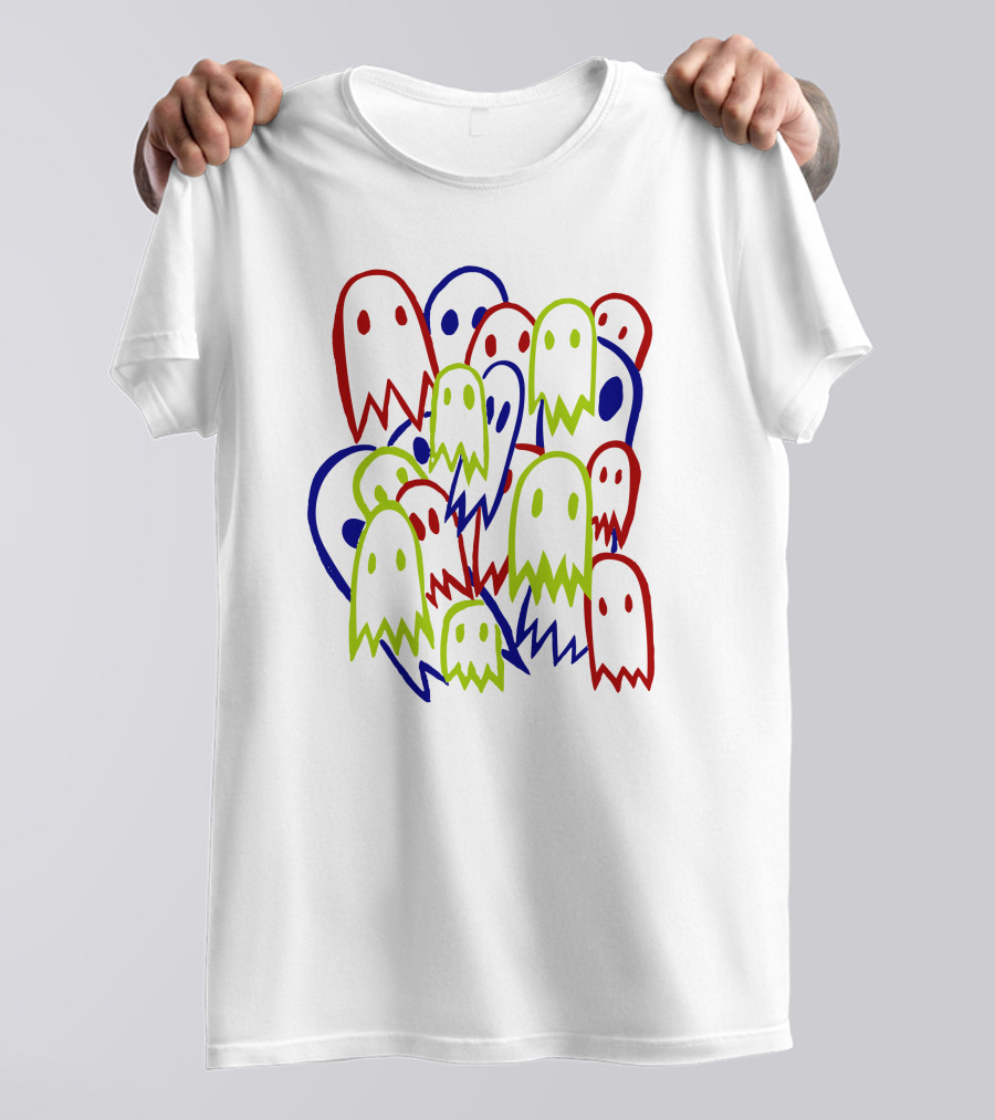 Snckpck Ghosty Multicolor Ghost Cluster T-Shirt