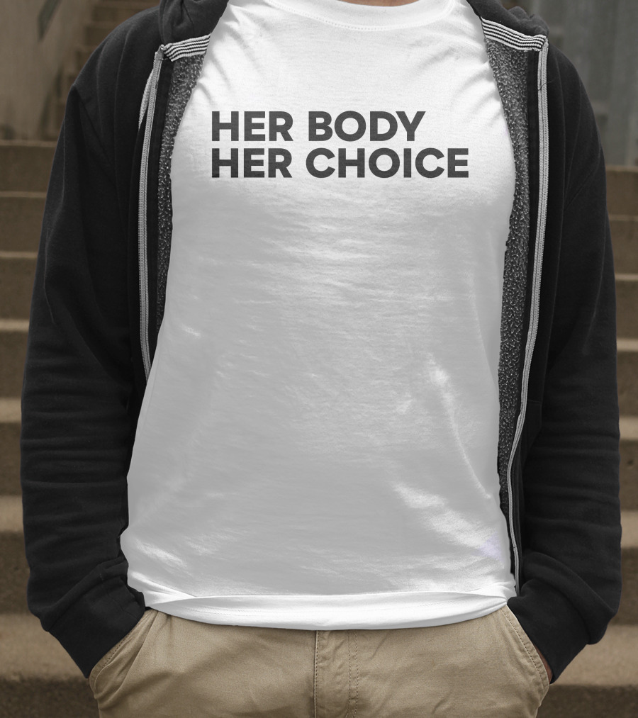 Pink Ollero Her Body Her Choice T-Shirt