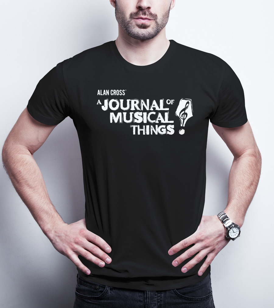 Alan Cross' A Journal Of Musical Things Treble Clef Pen T-Shirt