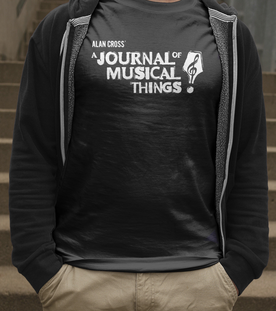 Alan Cross' A Journal Of Musical Things Treble Clef Pen T-Shirt