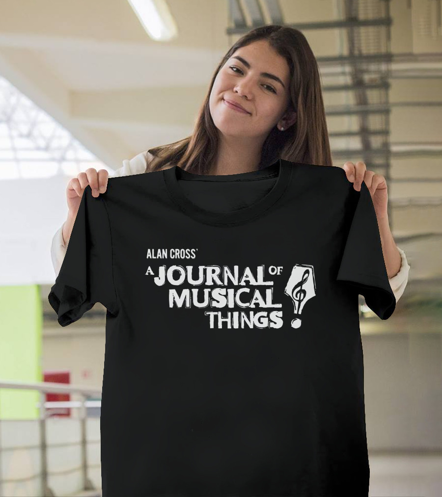 Alan Cross' A Journal Of Musical Things Treble Clef Pen T-Shirt