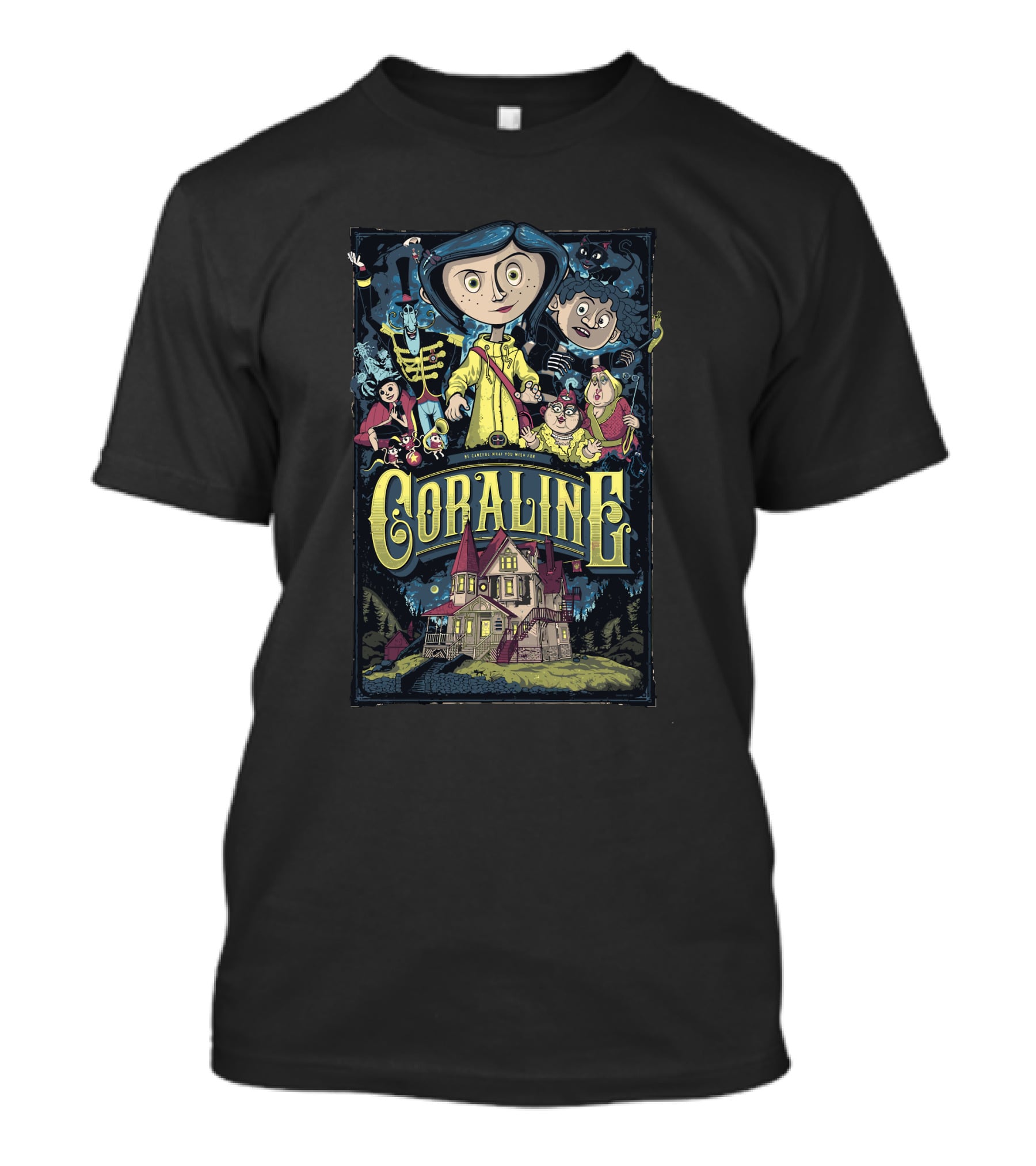Coraline Characters And House T-Shirt