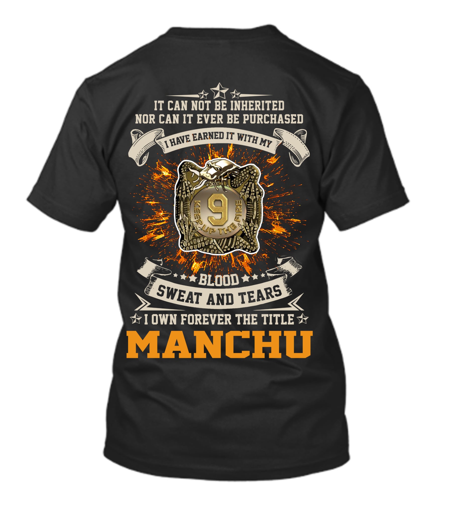 9Th Infantry Regiment Manchu Blood Sweat And Tears T-Shirt