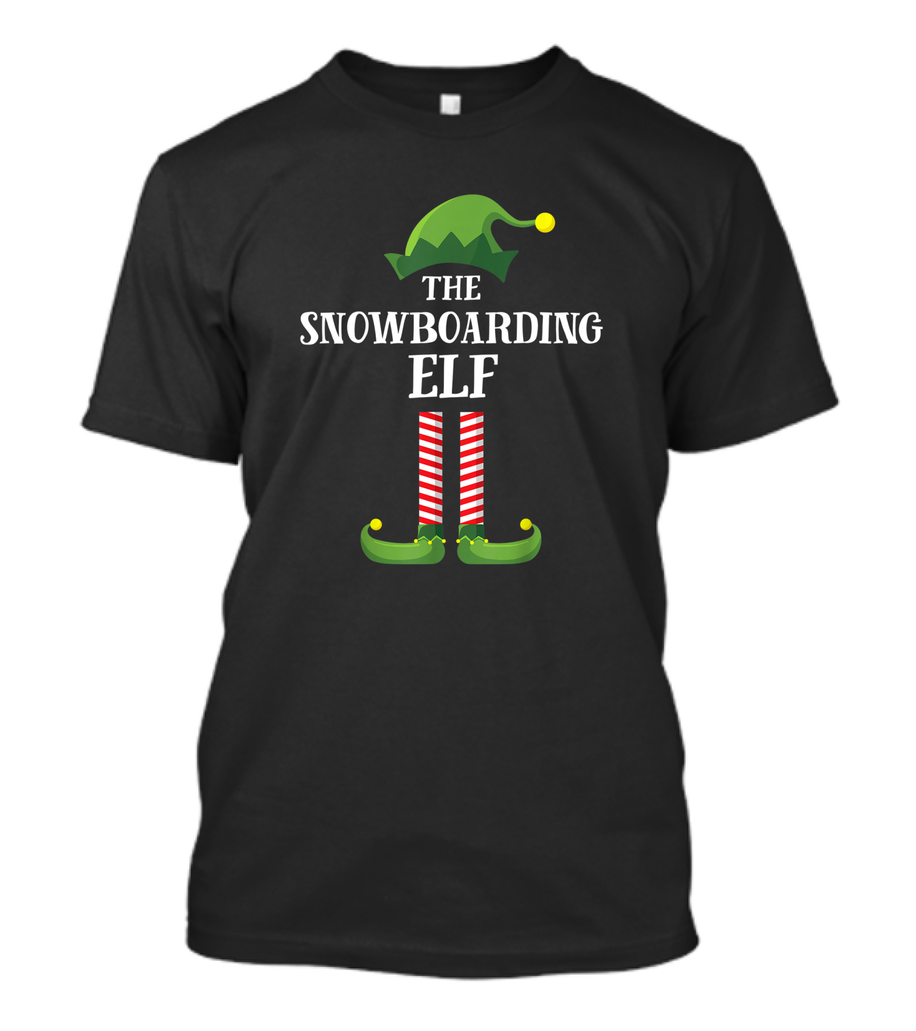 The Snowboarding Elf Matching Family Group Christmas Party Festive Look T-Shirt