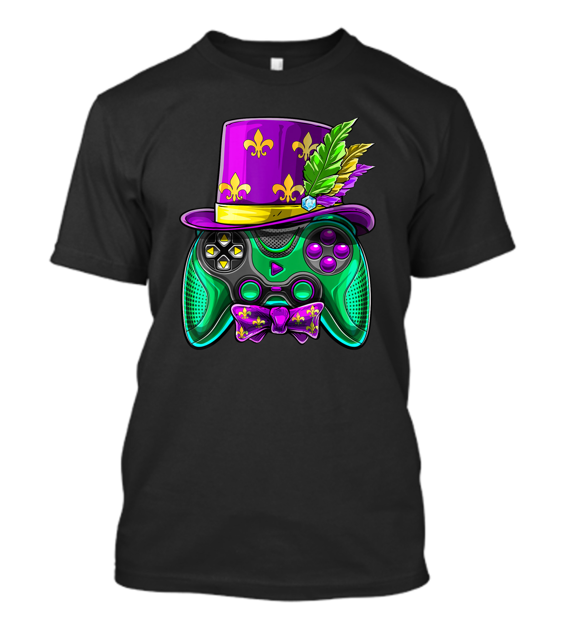 Mardi Gras Fleur-de-Lis Video Game Controll...T-Shirt 