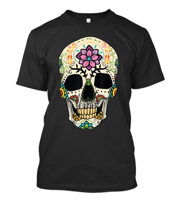 Sugar Skull Dia De Muertos Halloween Costume Day Dead T-Shirt