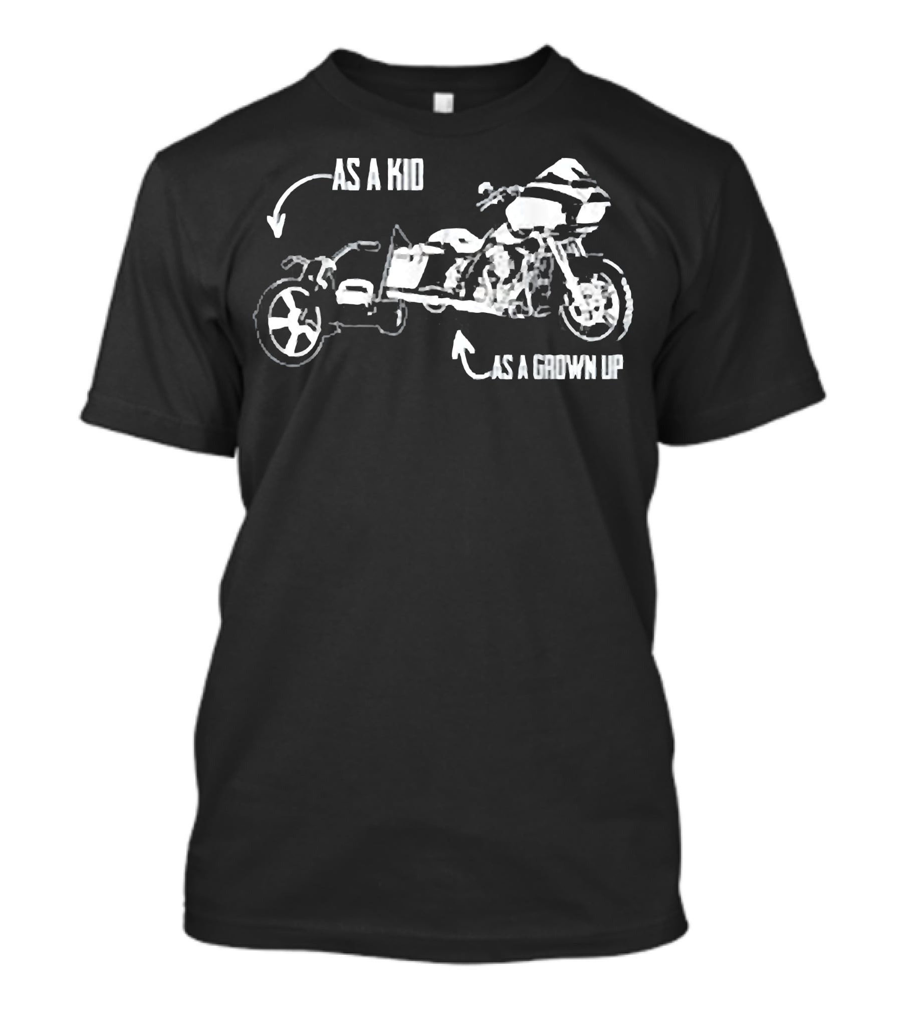 Men's Kid's Big Wheel Tricycle As A Kid Road Glide Motorcycle As A Grown Up T-Shirt