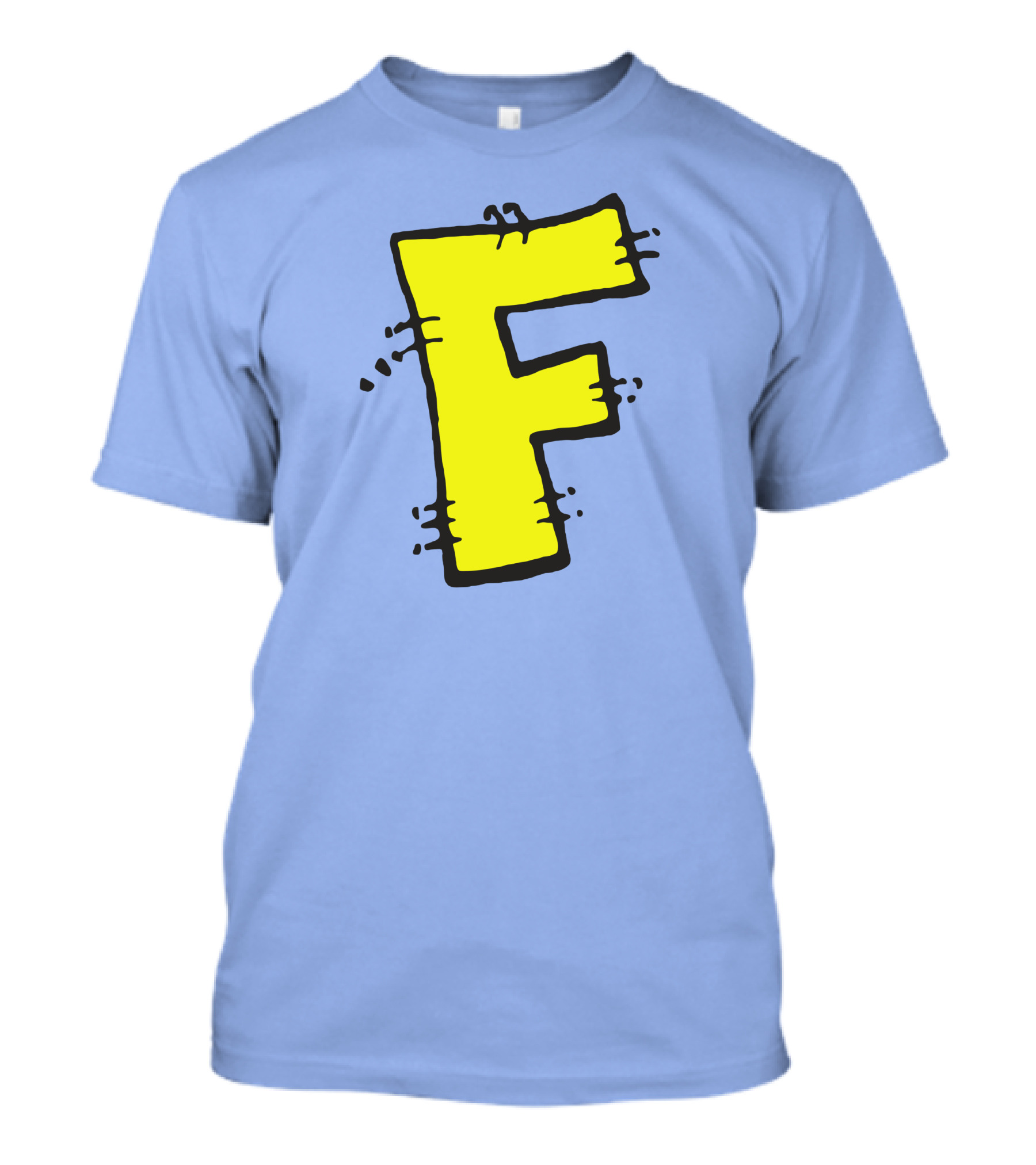 Forbush Man Large Yellow F Comic T-Shirt