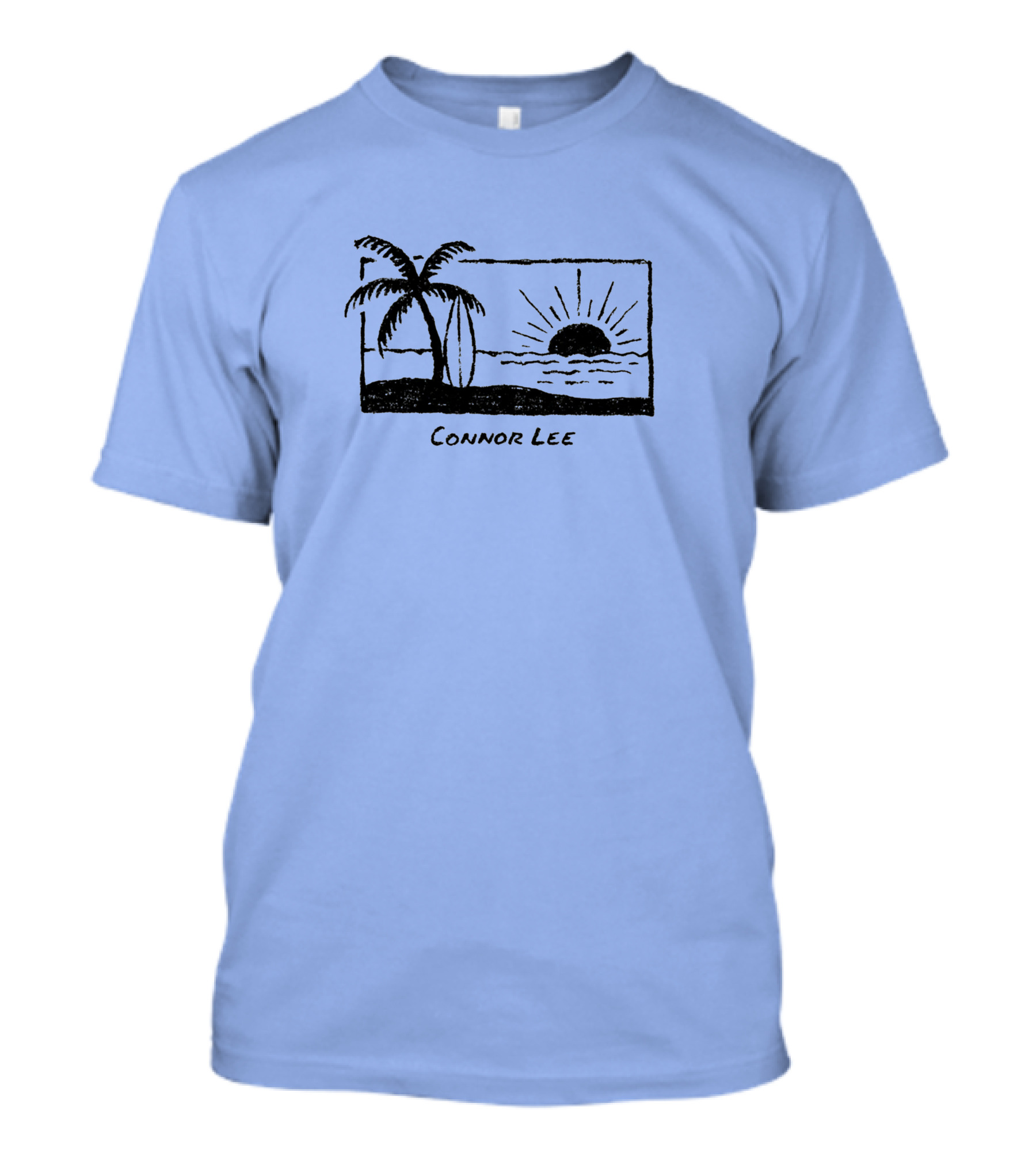 Connor Lee Palm Sunset Ocean Scene T-Shirt
