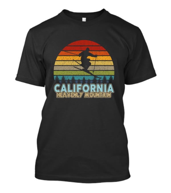 California Skiing Vintage Winter Heavenly Mountain T-Shirt