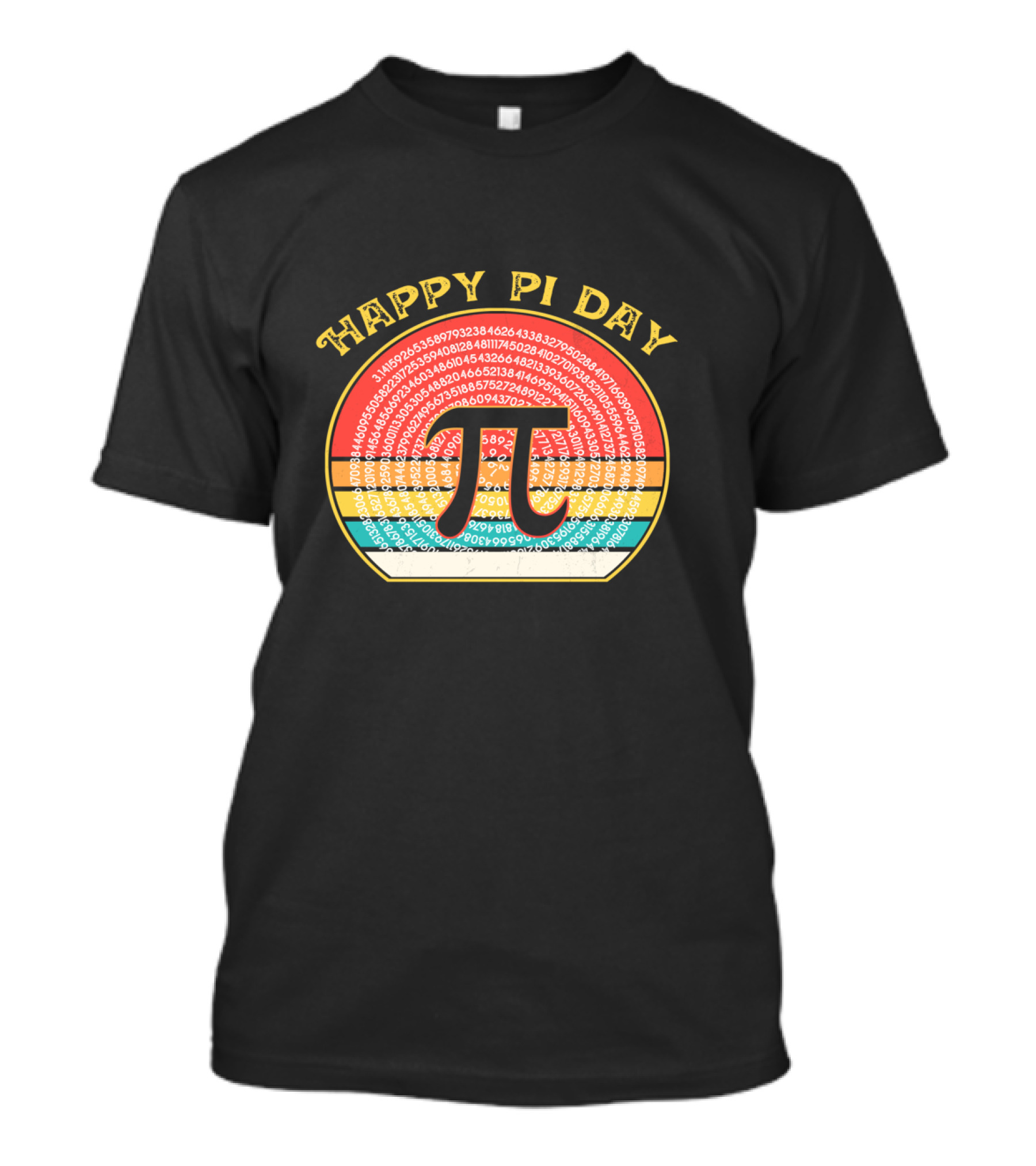 Happy Pi Day Vintage Retro Numbers Pi T-Shirt