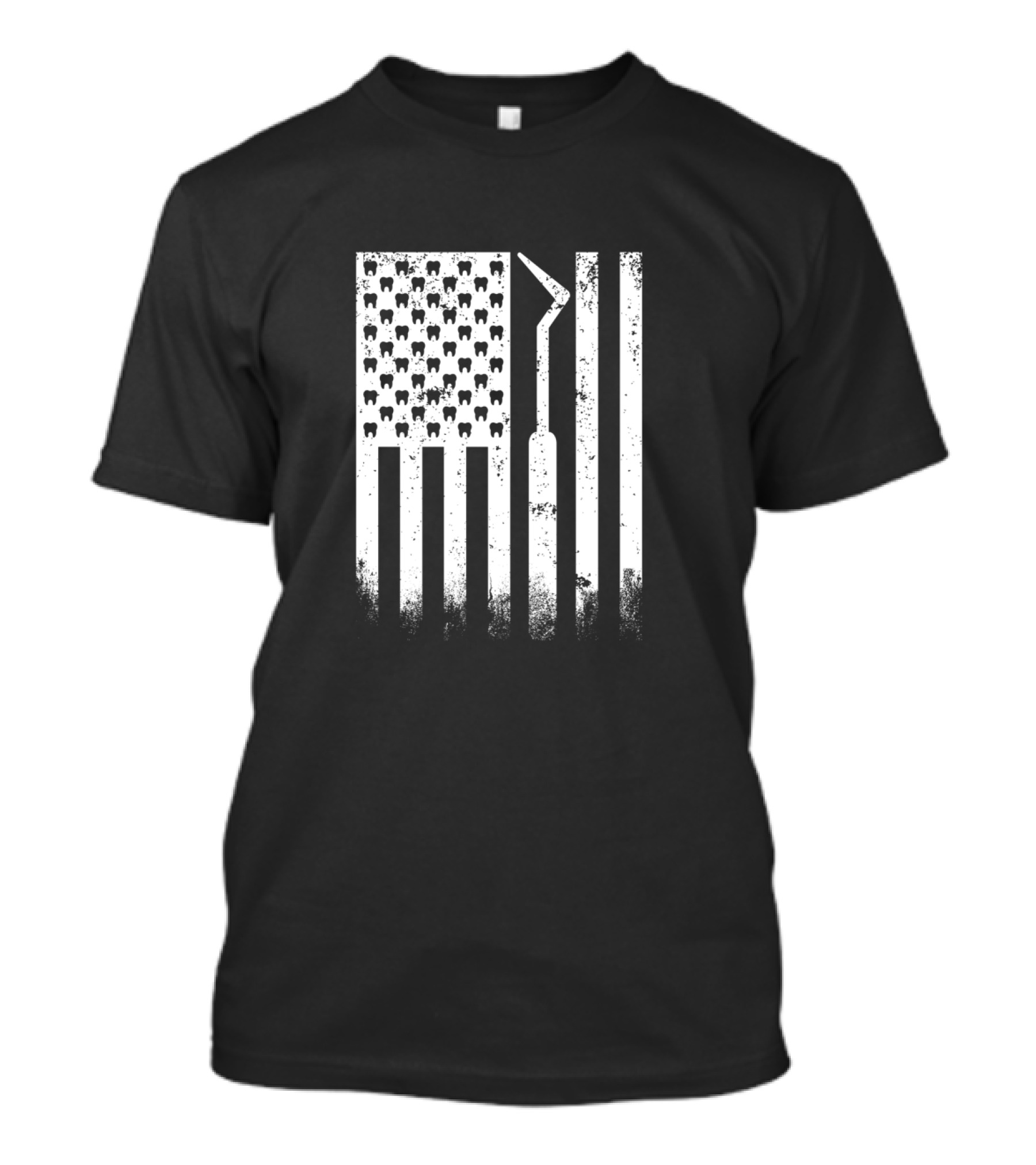 Patriotic Dentist American Flag Tooth T-Shirt