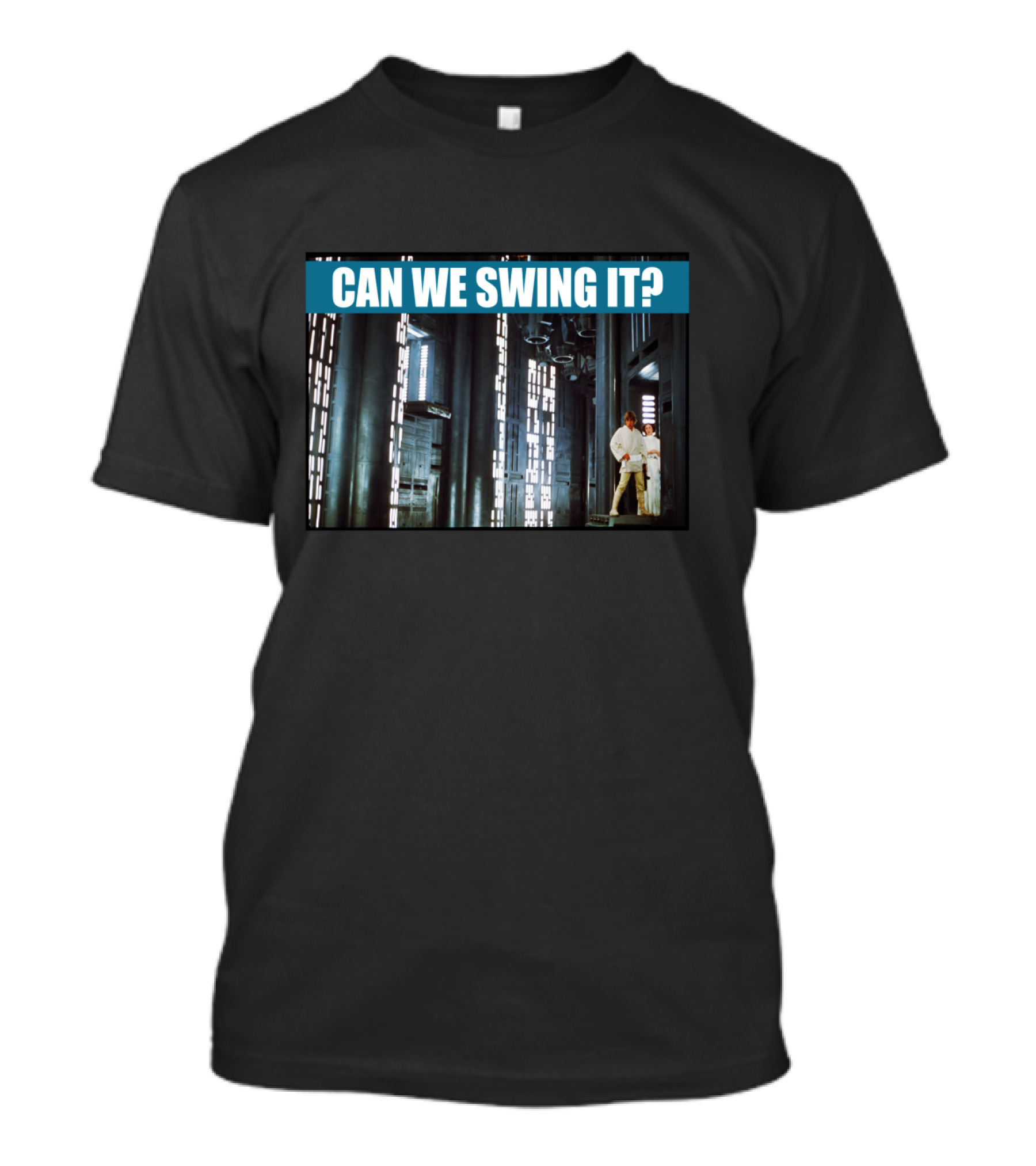 Star Wars Luke Leia Can We Swing It Iconic Escape Scene T-Shirt